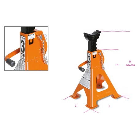 Beta Jack Stands, 10000kg, PR 30100010